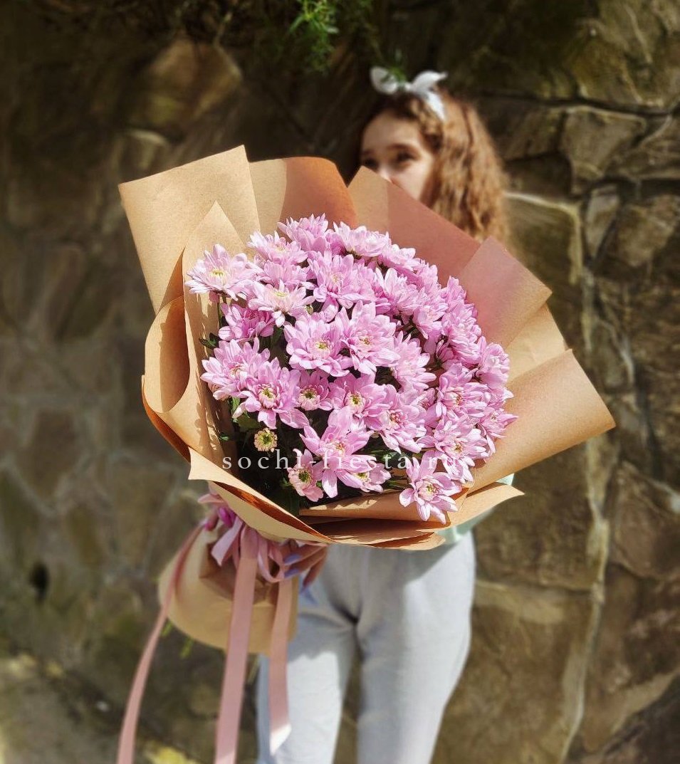 Букеты в крафт бумаге