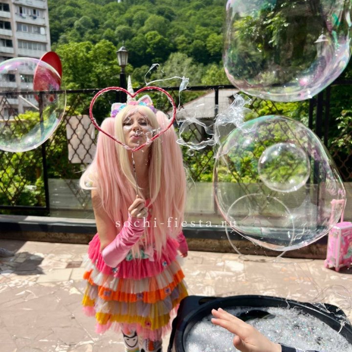 Шоу мыльных пузырей в Астрахани