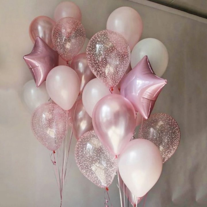 Фонтаны шаров "Розовый" в Астрахани