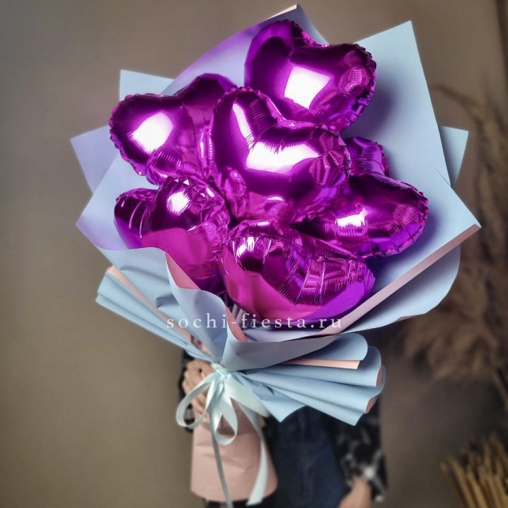 Букет из шаров сердец  в Астрахани