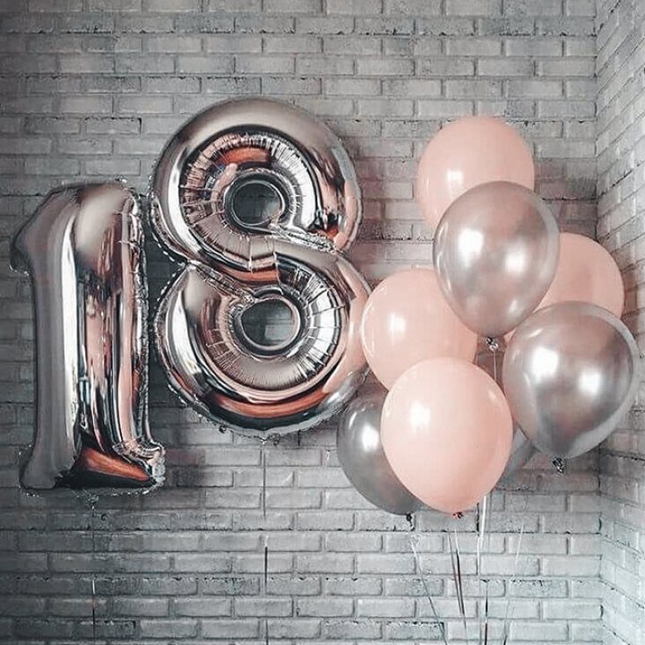 Фольгированный шар Серебряная Цифра в Астрахани