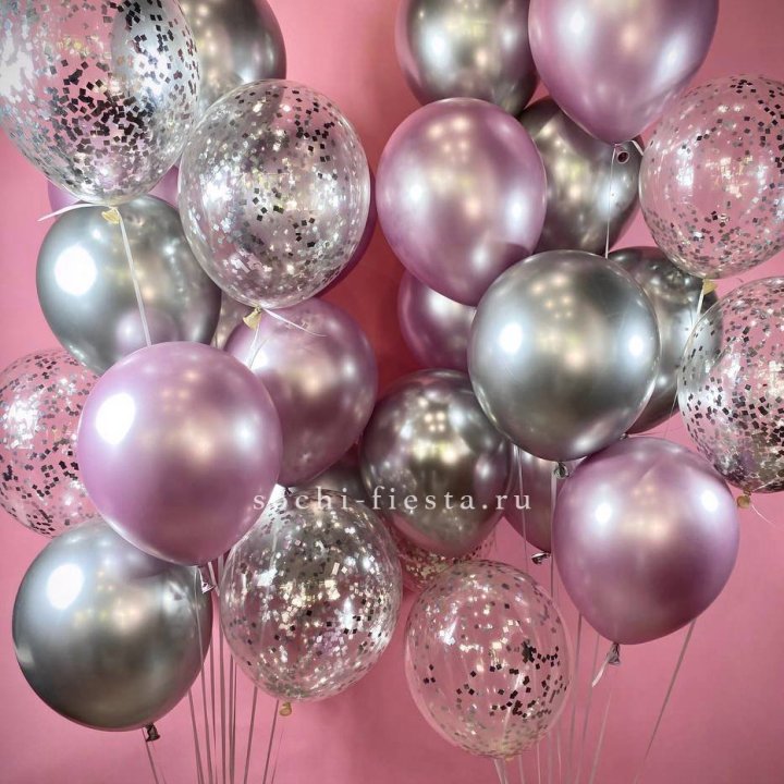 Фонтан шаров "Сильвер пинк" в Астрахани