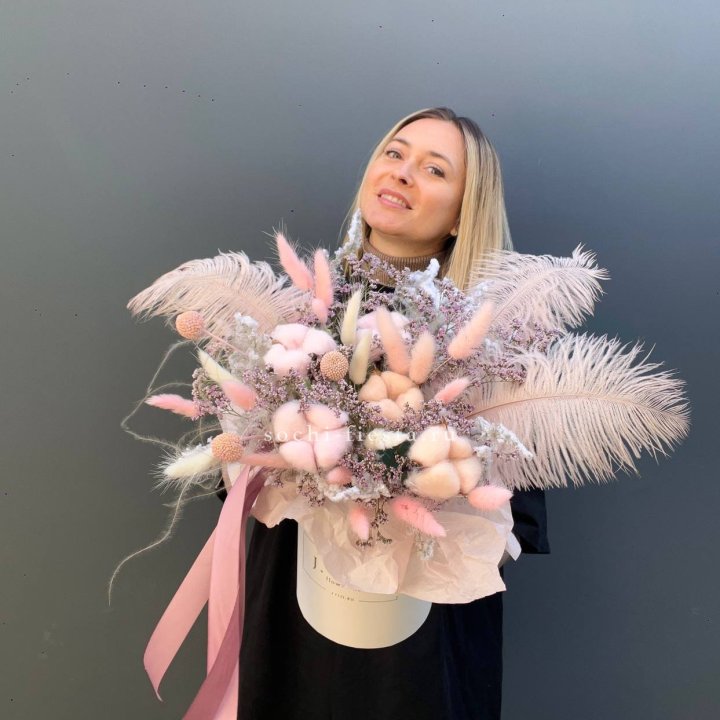 Авторский бокс с сухоцветами в Астрахани