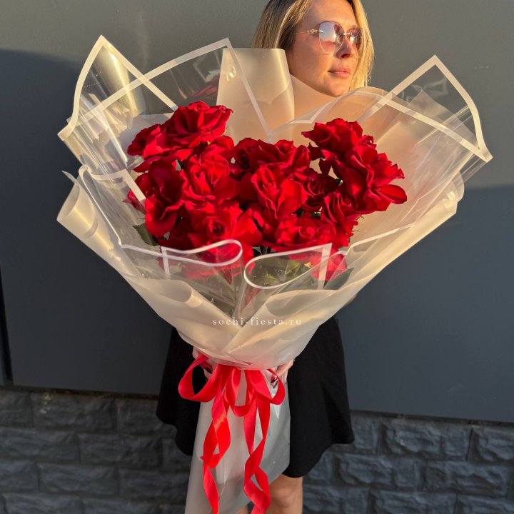  Букет  высоких роз 15 шт в Астрахани