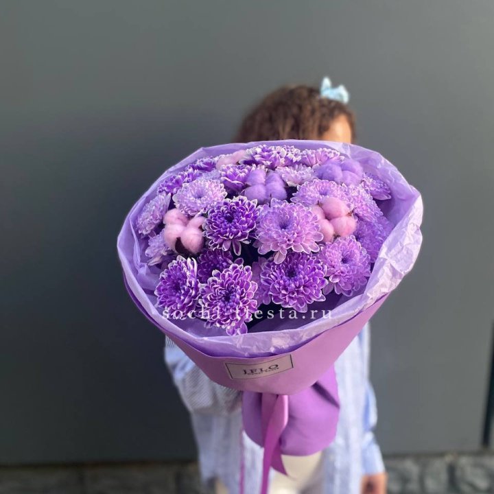 Хризантемы с хлопком в Астрахани