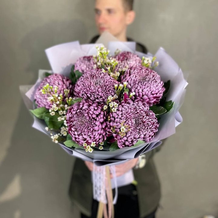 Букет хризантем "Палермо" в Астрахани
