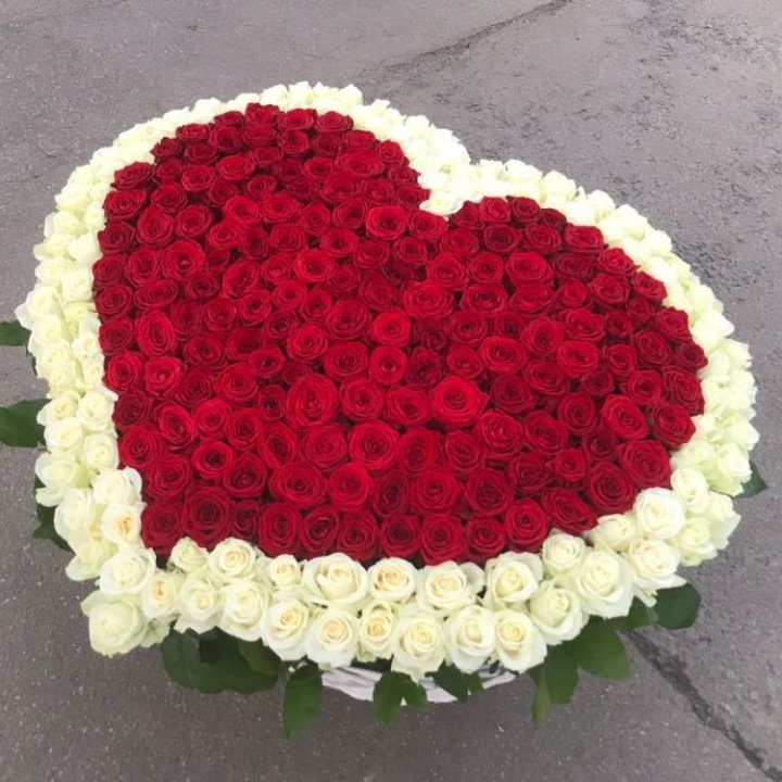 333 розы в корзине в Астрахани