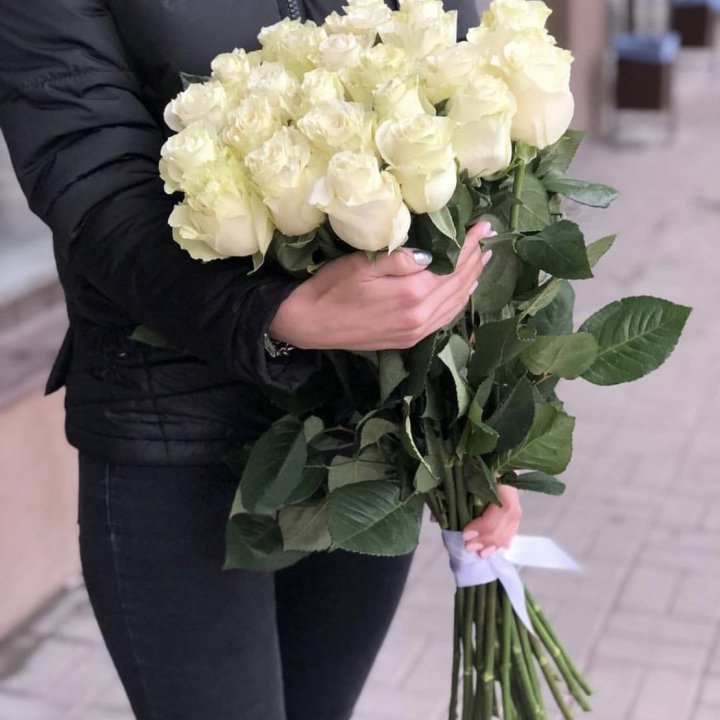 Голландские розы белые в Астрахани