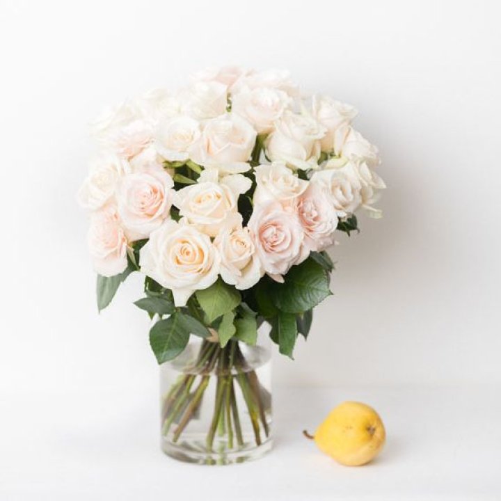 25 кремовых роз в Астрахани