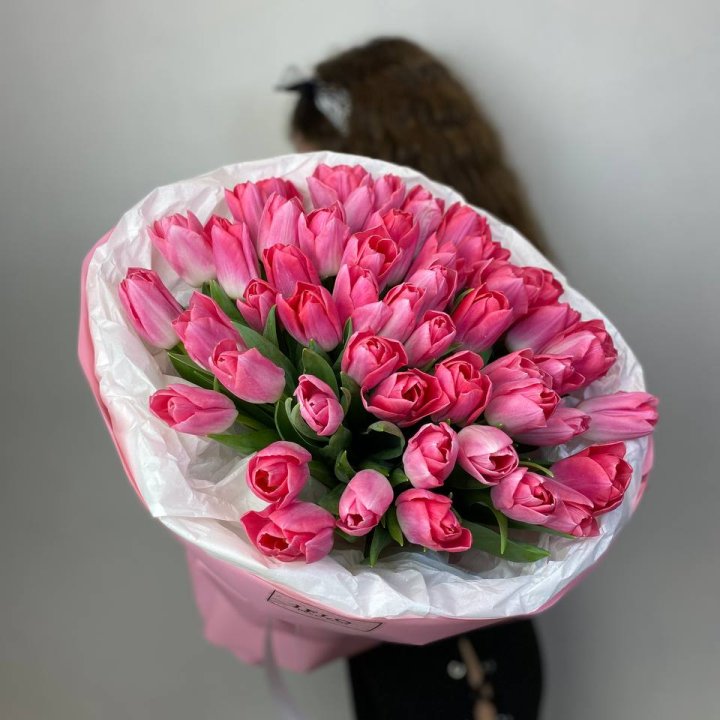 51 розовый тюльпан "Рози" в Астрахани