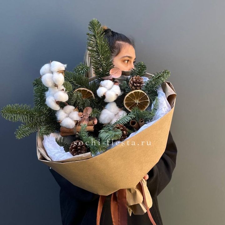 Зимний букет с нобилисом в Астрахани