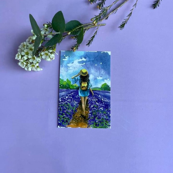 Открытка к букету "Цветочная дорога" в Астрахани