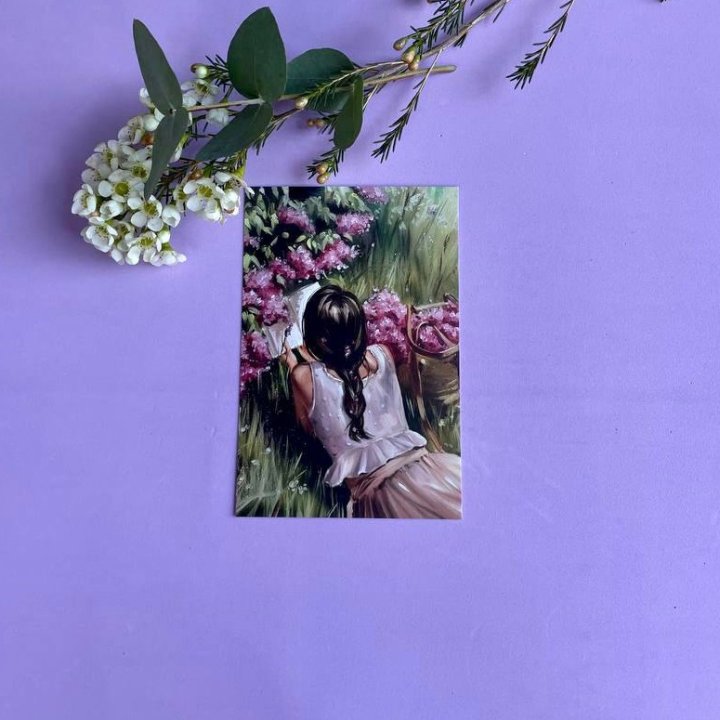 Открытка к букету "Среди пионов" в Астрахани