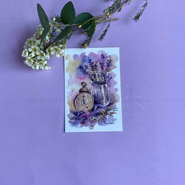 Открытка к букету "Часы" в Астрахани