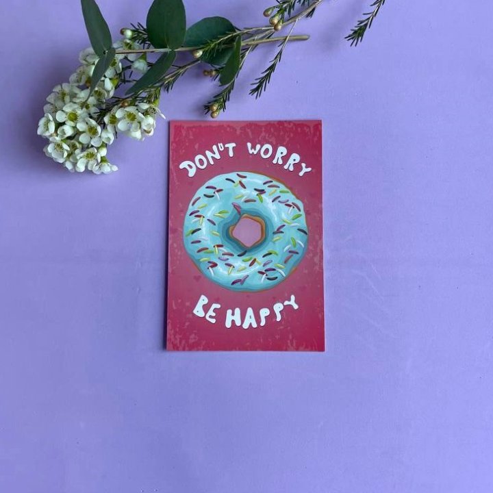 Открытка к букету "Не волнуйся..." в Астрахани