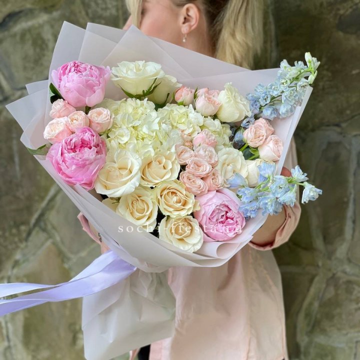 Букет с пионами "Богема" в Астрахани