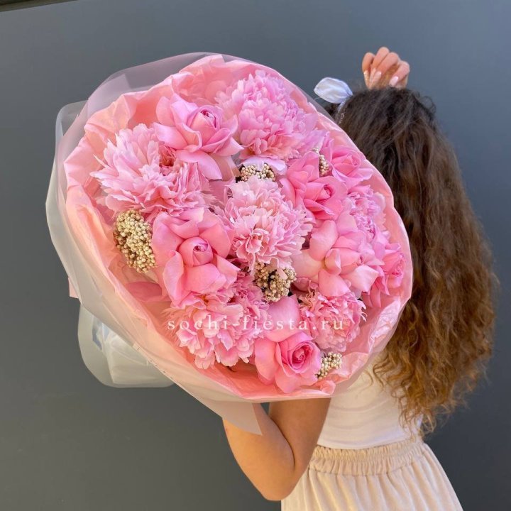  Букет с пионами "Пинки" в Астрахани