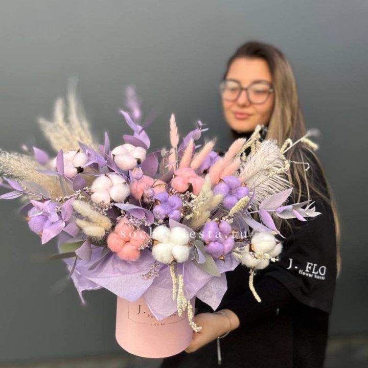 Авторский бокс с сухоцветами №4 в Астрахани